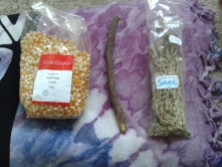 sage, licorice root and dried corn
